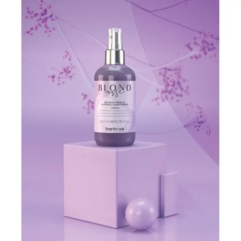 Nenuplaunamas purškiamas dvifazis kondicionierius šviesiems plaukams Inebrya Blondesse Miracle Bi-Phase Conditioner Anti Pollution , 200 ml