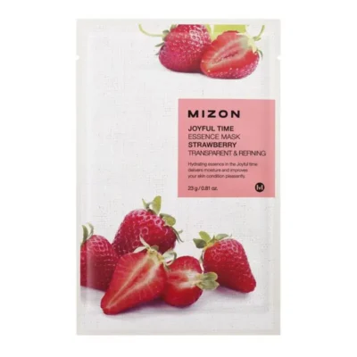 Veido kaukė Mizon Joyful Time Essence Mask Strawberry , su braškėmis, 23 g